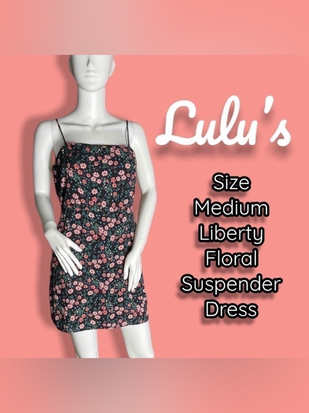 𝅺lulu’s Liberty Floral Suspender Mini Dress Size Medium